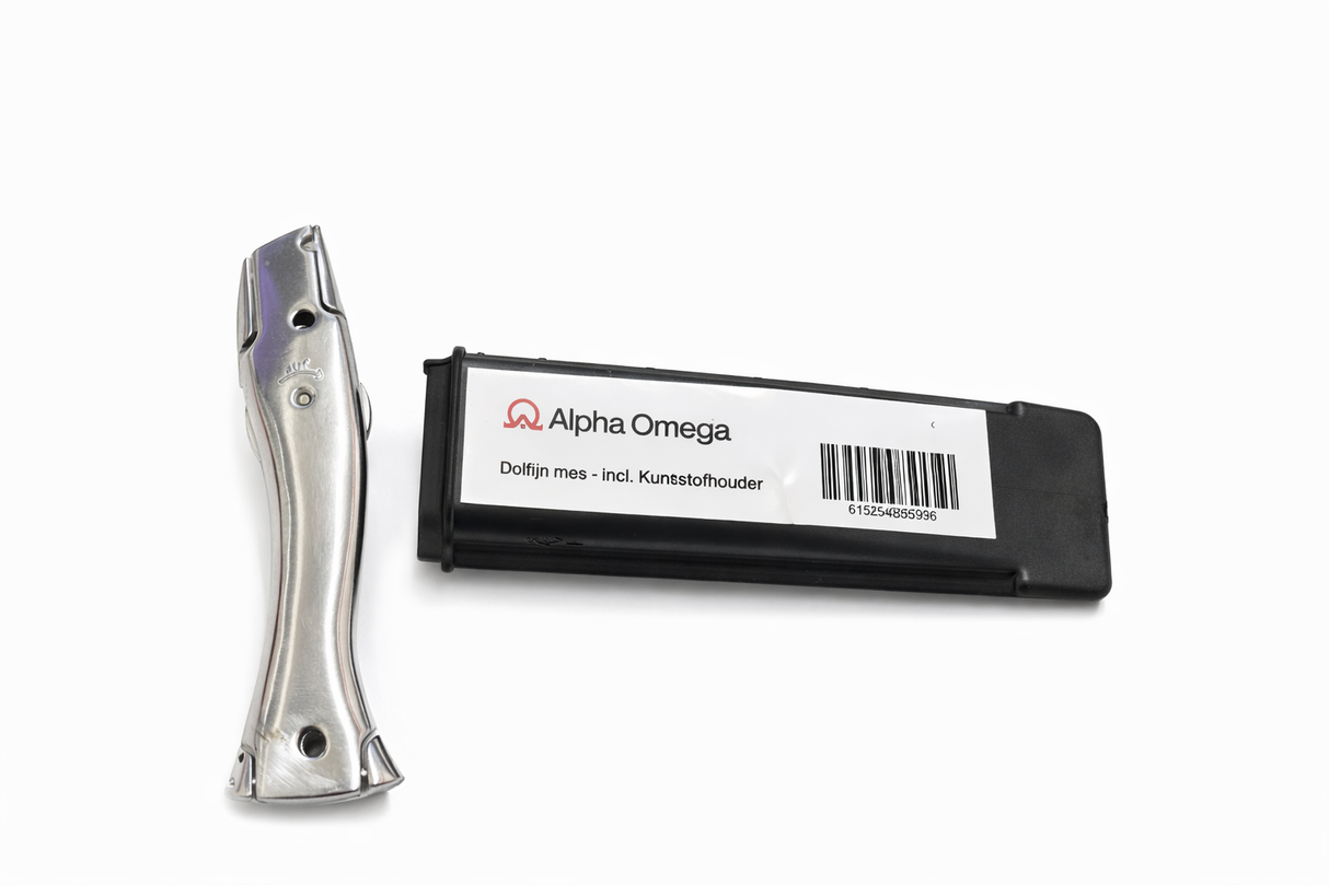 Alpha Omega Professioneel Dolfijnmes voor Snijwerk incl. kunststofhouder