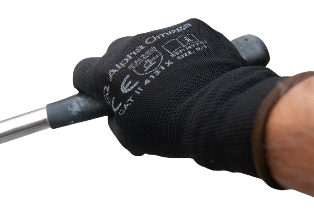 Alpha Omega - PU-Flex Handschoen - Set á 10 stuks - Zwart