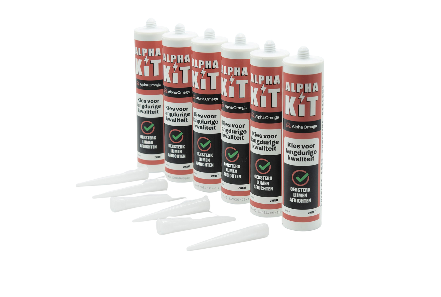 Alpha Omega® - Alpha Kit EPDM - Oersterk Verlijmen en Afdichten - Zwart