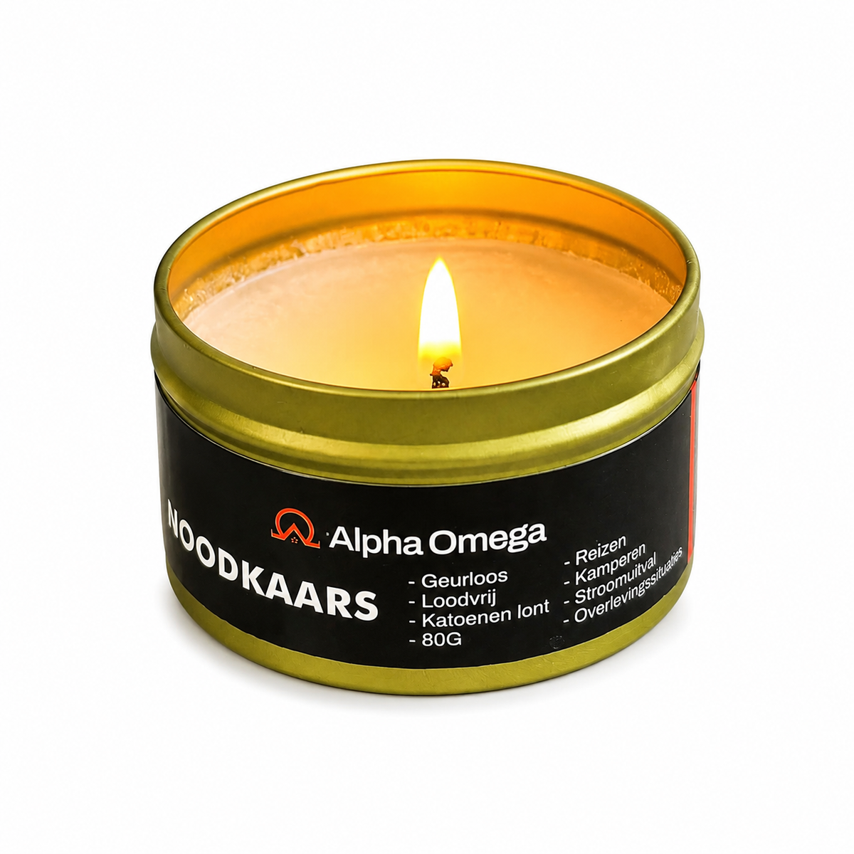 Alpha Omega Noodkaarsen 4 Stuks – 80 g per Stuk – Geurloze Overlevingskaarsen