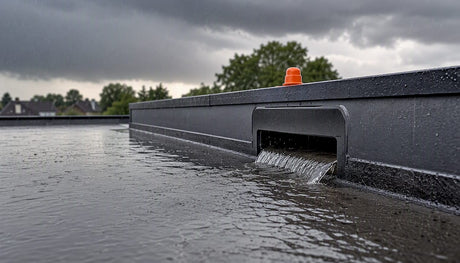 Elke cm water voegt 10 kg toe: noodoverstort op je plat dak - Dakdeals