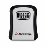 Alpha Omega Sleutelkluisje voor Buiten en Binnen - Sleutelkastje met 4-Cijferig Cijferslot - Weerbestendig - Wandmontage - Inclusief Bevestigingsmateriaal