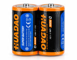HUADAO D-batterijen R20S 1,5 V – 8 stuks – D-cell UM-1