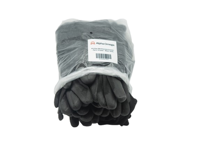 Alpha Omega - PU-Flex Handschoen - Set á 10 stuks - Zwart