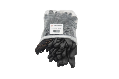 Alpha Omega - PU-Flex Handschoen - Set á 10 stuks - Zwart