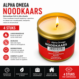 Alpha Omega Noodkaarsen 4 Stuks – 80 g per Stuk – Geurloze Overlevingskaarsen