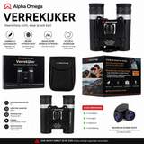 Alpha Omega Verrekijker 8x22 Compact - HD Optische Glazen Lenzen - Inclusief Draagtas & Nekkoord - Verrekijker voor Vogels Spotten, Reizen, Wandelen & Concerten