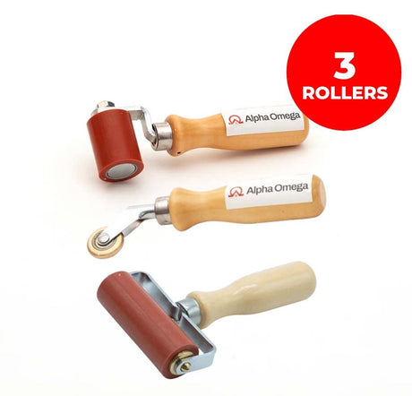 Alpha Omega EPDM Aandrukroller Set 3 - Delig – 6 mm, 45 mm & 90 mm voor Dakfolie & Dakbedekking - Dakdeals