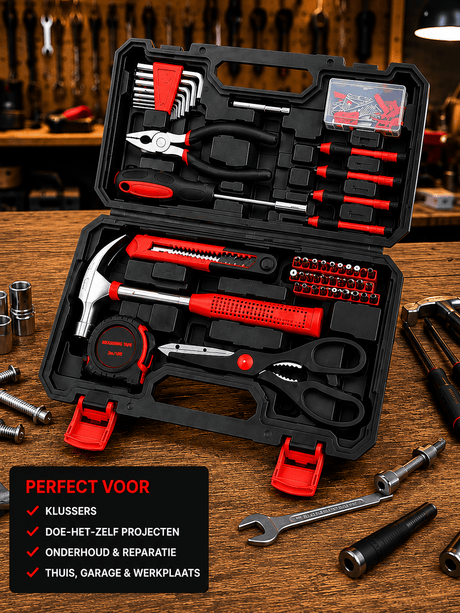 Alpha Omega Gereedschapskoffer 126 - Delig – Complete Toolset voor Klus, Onderhoud & Werkplaats - Dakdeals