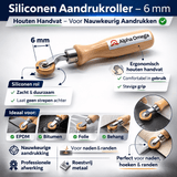 Alpha Omega Messing EPDM Aandrukroller 6 mm – Precisieroller voor Dakfolie, Hoeken & Naden - Dakdeals