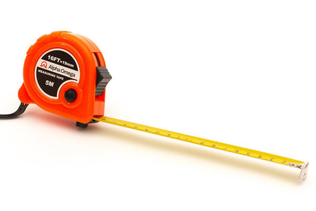 Alpha Omega Rolbandmaat 5 Meter – Professionele Rolmaat met Stevige Behuizing - Dakdeals