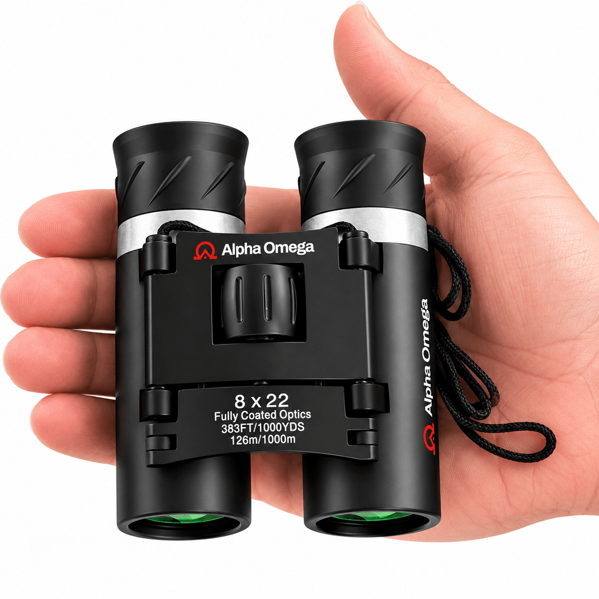 Alpha Omega Verrekijker 8x22 Compact - HD Optische Glazen Lenzen - Inclusief Draagtas & Nekkoord - Verrekijker voor Vogels Spotten, Reizen, Wandelen & Concerten - Dakdeals