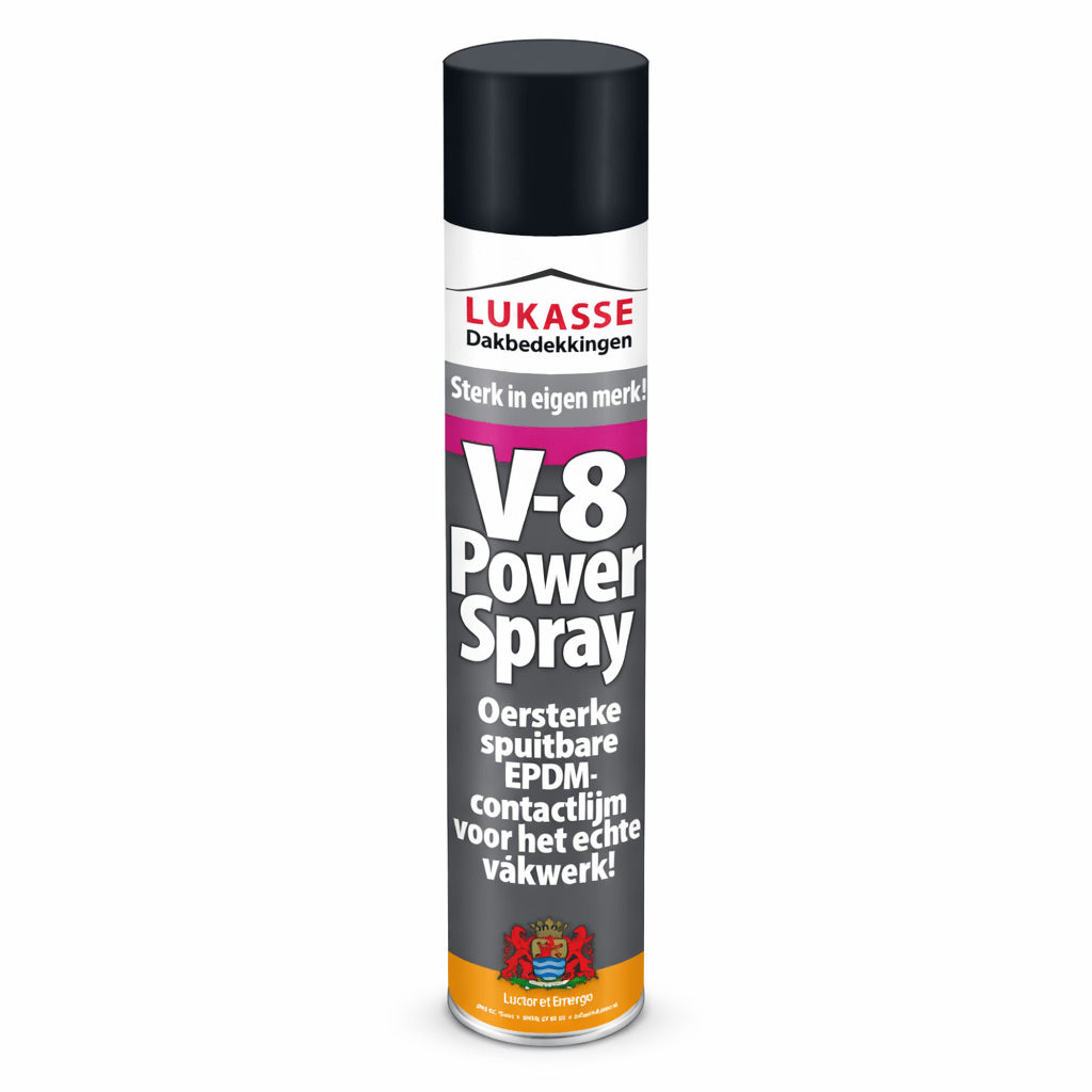 Lukasse V - 8 Power Spray EPDM Contactlijm 750 ml – Spuitbare Daklijm voor EPDM Dakbedekking - Dakdeals