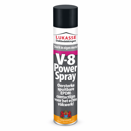 Lukasse V - 8 Power Spray EPDM Contactlijm 750 ml – Spuitbare Daklijm voor EPDM Dakbedekking - Dakdeals