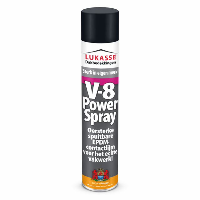 Lukasse V - 8 Power Spray EPDM Contactlijm 750 ml – Spuitbare Daklijm voor EPDM Dakbedekking - Dakdeals